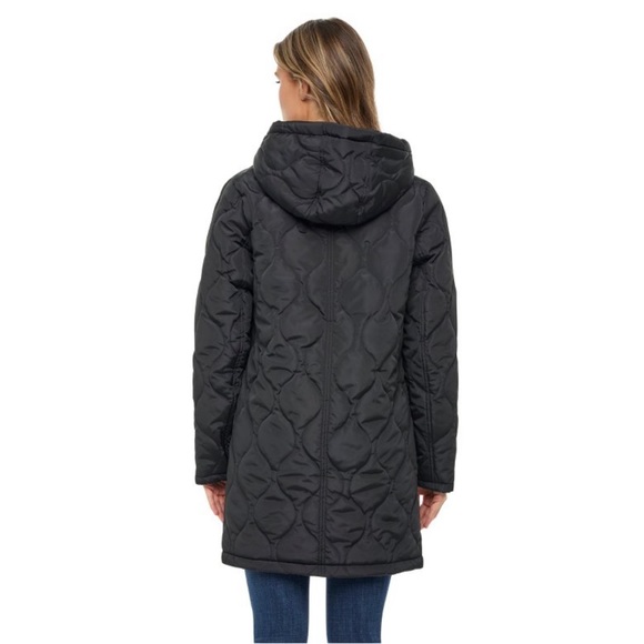 NWOT Woman’s Onion Quilted Jacket with Hood by S.E.B. By SEBBY - Picture 5 of 11